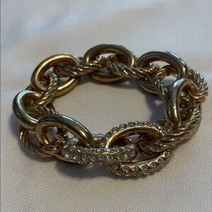 Elegant Gold and Silver Chain Bracelet